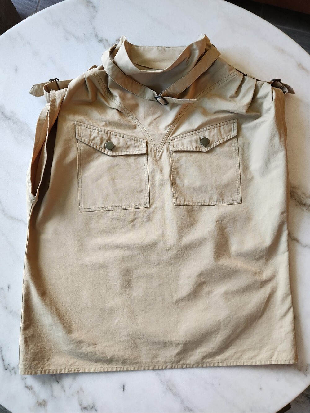 Mare Mare X Anthropologie Khaki Sleeveless Cowl Neck Top Size XS⁹